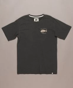 Just Another Fisherman Apparel SNAPPER LOGO TEE - AGED BLACK/SAND