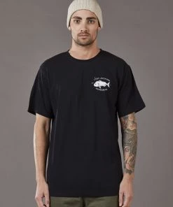 Just Another Fisherman SNAPPER LOGO TEE - BLACK Apparel