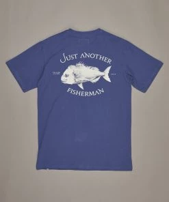 Just Another Fisherman SNAPPER LOGO TEE - DEEP BLUE
