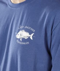 Just Another Fisherman SNAPPER LOGO TEE - DEEP BLUE