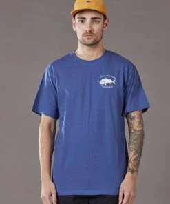 Just Another Fisherman SNAPPER LOGO TEE - DEEP BLUE