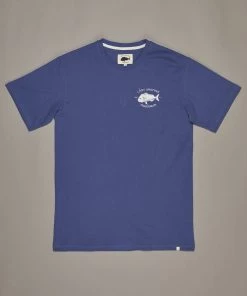 Just Another Fisherman SNAPPER LOGO TEE - DEEP BLUE