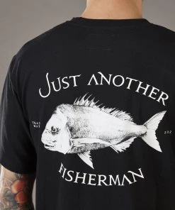Just Another Fisherman SNAPPER LOGO TEE - BLACK Apparel