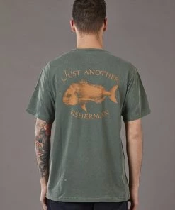 Just Another Fisherman SNAPPER LOGO TEE - FOREST GREEN