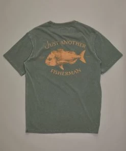 Just Another Fisherman SNAPPER LOGO TEE - FOREST GREEN