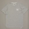 Just Another Fisherman Apparel SNAPPER LOGO TEE - GREY MARLE / WHITE