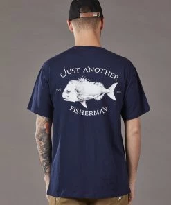 Just Another Fisherman SNAPPER LOGO TEE - NAVY