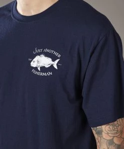Just Another Fisherman SNAPPER LOGO TEE - NAVY