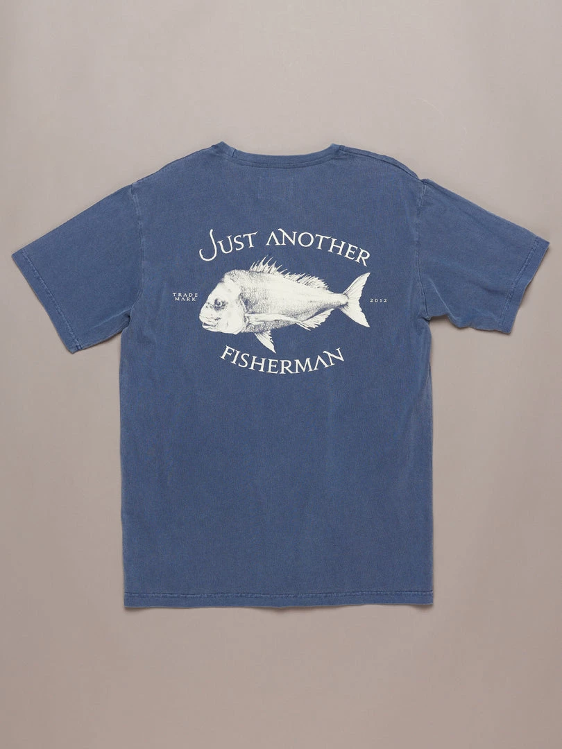 Just Another Fisherman SNAPPER LOGO TEE - OVERDYED MIDNIGHT NAVY