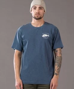 Just Another Fisherman SNAPPER LOGO TEE - OVERDYED MIDNIGHT NAVY