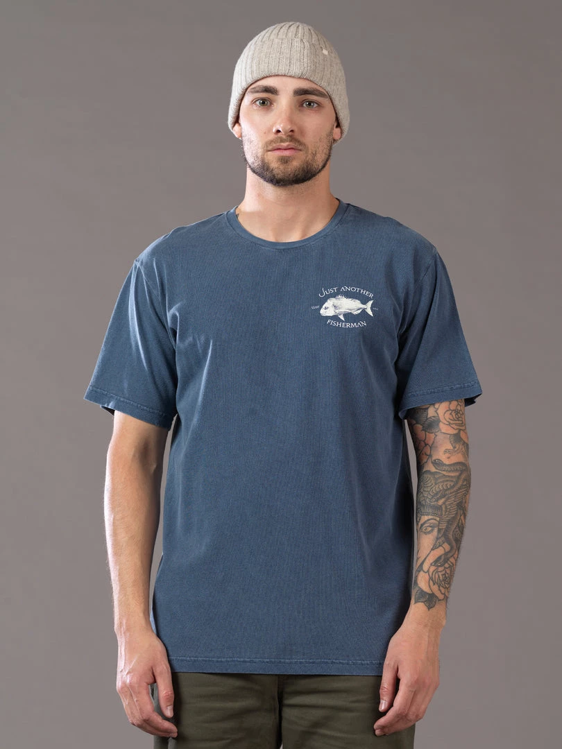Just Another Fisherman SNAPPER LOGO TEE - OVERDYED MIDNIGHT NAVY