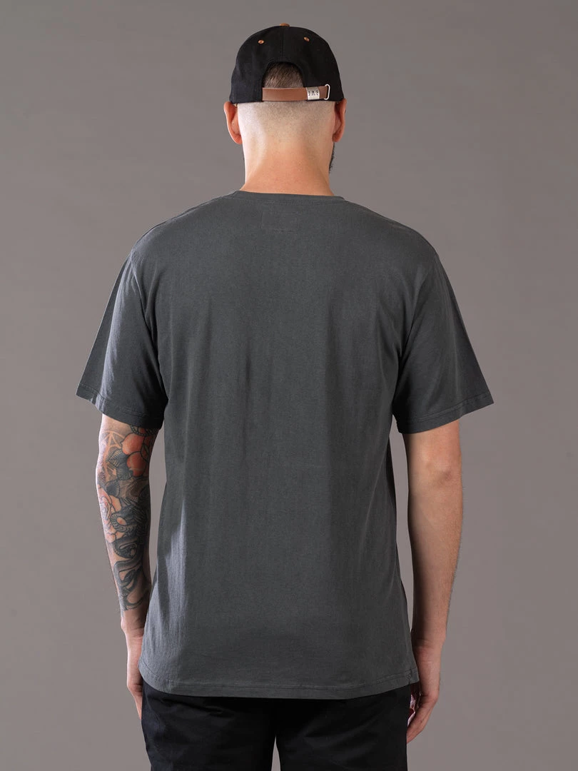 Just Another Fisherman SNAPPER STAMP TEE - AGED BLACK