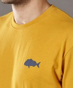 Just Another Fisherman Apparel SNAPPER STAMP TEE - GOLDEN ORANGE