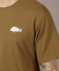 Just Another Fisherman SNAPPER STAMP TEE - MILITARY OLIVE Apparel