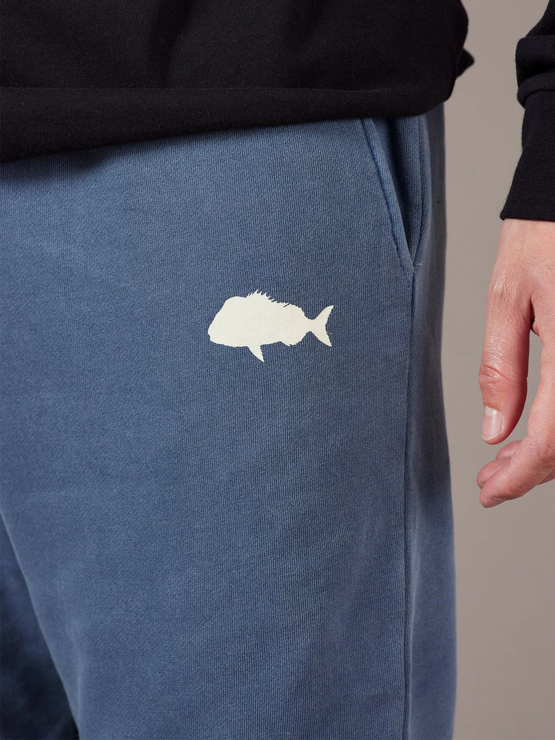 Just Another Fisherman Apparel SNAPPER STAMP TRACKPANT - OVERDYED MIDNIGHT NAVY