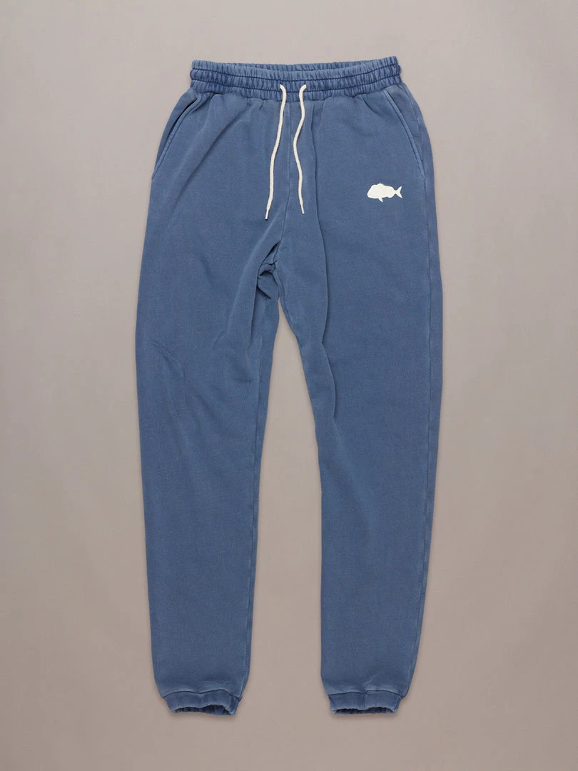 Just Another Fisherman Apparel SNAPPER STAMP TRACKPANT - OVERDYED MIDNIGHT NAVY