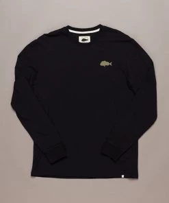 Just Another Fisherman STAMP LS TEE - BLACK Apparel