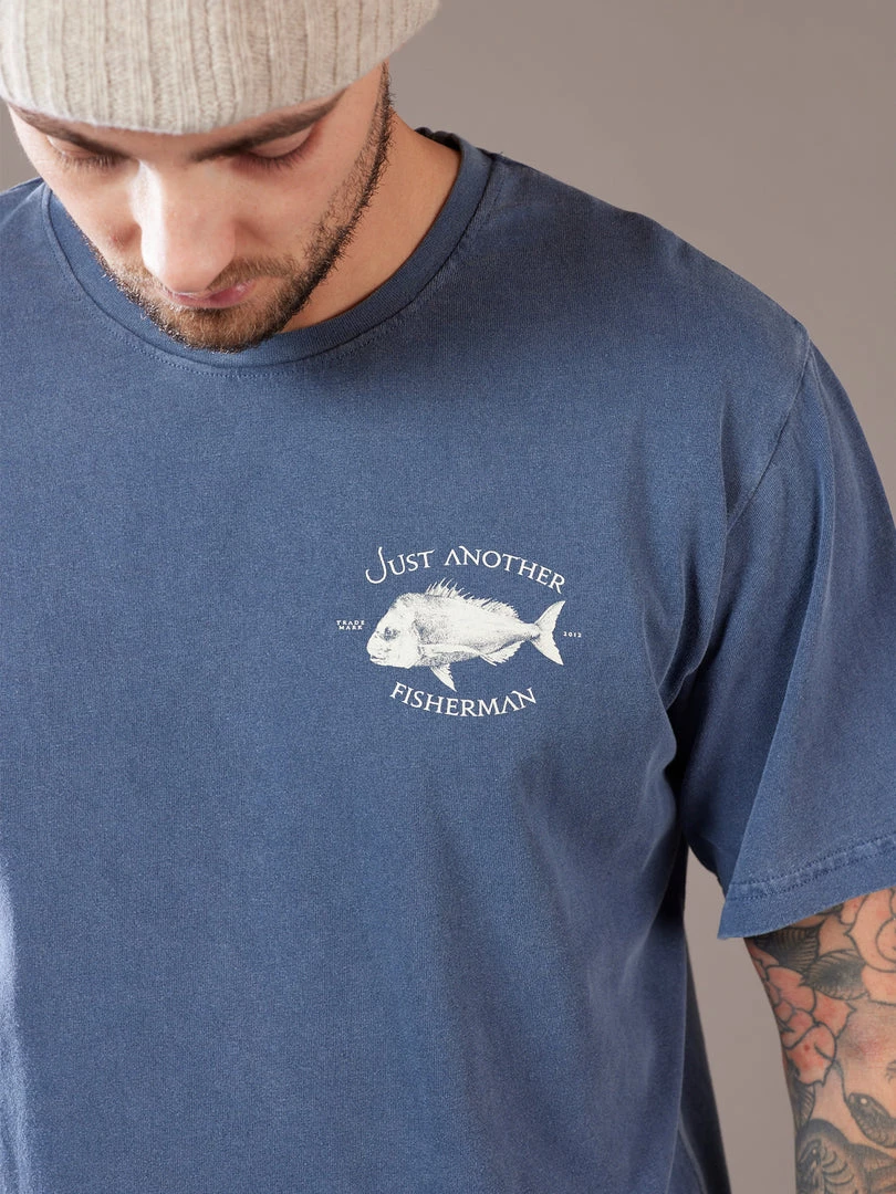 Just Another Fisherman SNAPPER LOGO TEE - OVERDYED MIDNIGHT NAVY