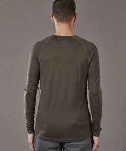 Just Another Fisherman MERINO ANGLERS LS UNDERLAY - MILITARY GREEN