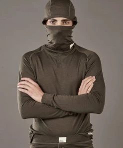Just Another Fisherman MERINO ANGLERS LS UNDERLAY - MILITARY GREEN