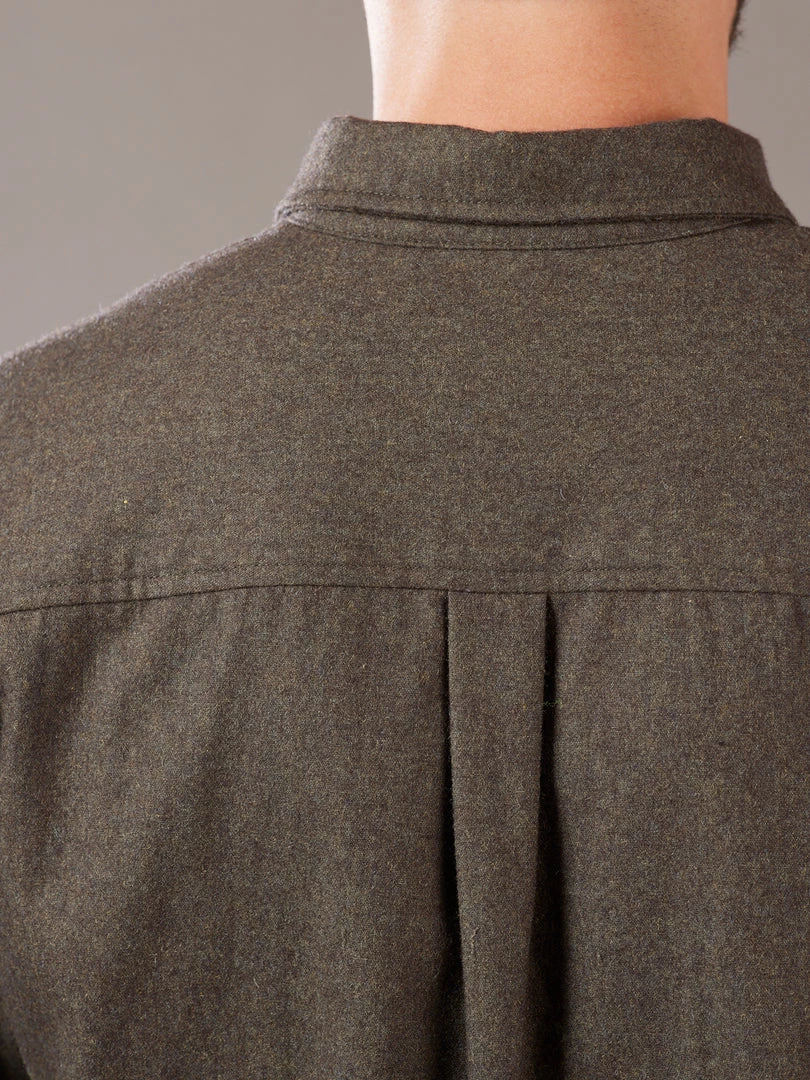 Just Another Fisherman WOOL ANCHORAGE SHIRT - MILITARY OLIVE