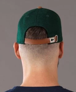 Just Another Fisherman Apparel WOOL DOG CAP - PINE/BROWN