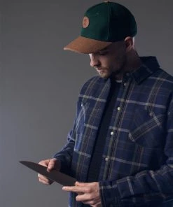 Just Another Fisherman Apparel WOOL DOG CAP - PINE/BROWN