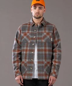 Just Another Fisherman Apparel WOOL HAVEN JACKET - GREY/RUST