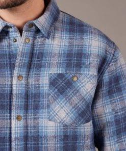 Just Another Fisherman Apparel WOOL PORT JACKET - BLUE/GREY CHECK