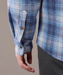 Just Another Fisherman Apparel WOOL PORT JACKET - BLUE/GREY CHECK