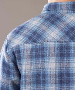 Just Another Fisherman Apparel WOOL PORT JACKET - BLUE/GREY CHECK