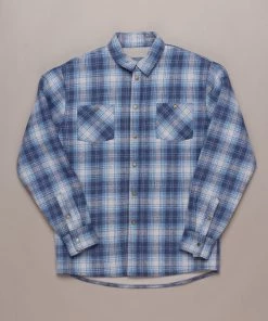 Just Another Fisherman Apparel WOOL PORT JACKET - BLUE/GREY CHECK